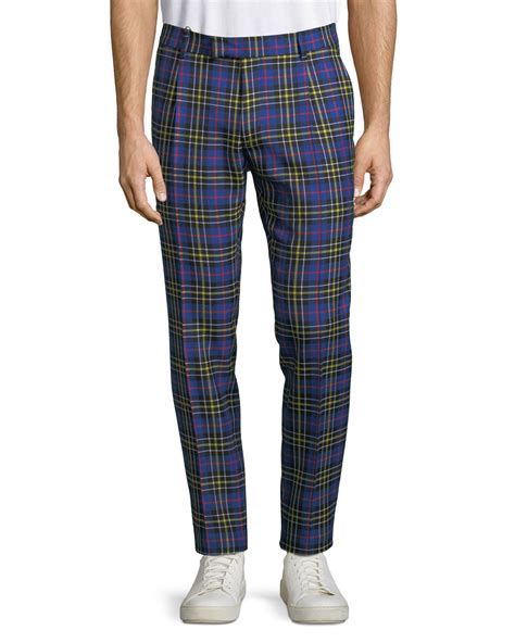 men burberry plaid pants|Burberry dress pants for men.